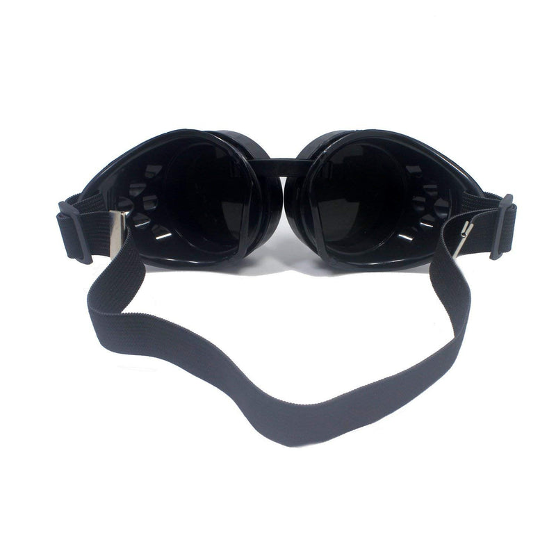 WEICHUAN New Sell Vintage Steampunk Goggles Glasses Cosplay Punk Gothic 1 Black